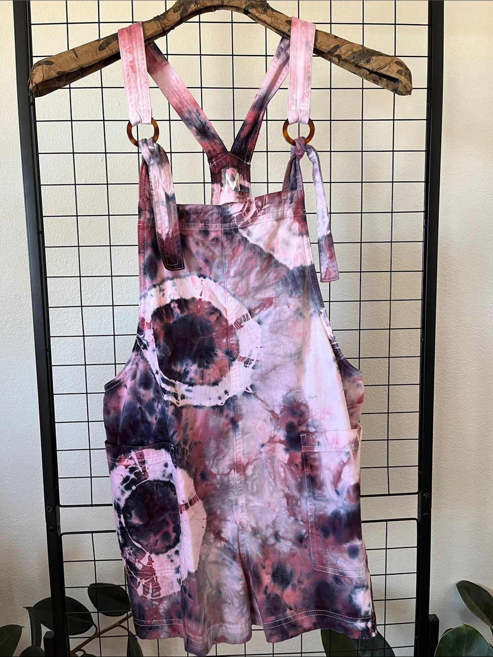 Upcycled Ice Tie-Dye Jumpsuit Shorts